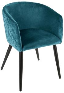Valgomojo kėdė Atmosphera Marlo Velvet 157153B, turkio sp., 55 cm x 55 cm x 76 cm