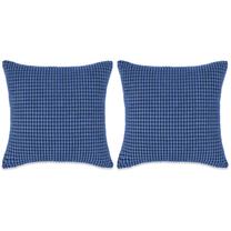 Kėdžių pagalvėlė VLX Velour 132906, mėlyna sp., 45 cm x 45 cm, 2 vnt.