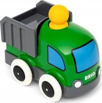 Развивающая игра, игрушечный самосвал Brio Push & Go Truck, 8.5 см, зеленый цв./серый цв.