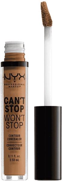 Korektors NYX Professional Makeup Can't Stop Won't Stop Contour Concealer, brūna krās., warm honey, 3.5 ml
