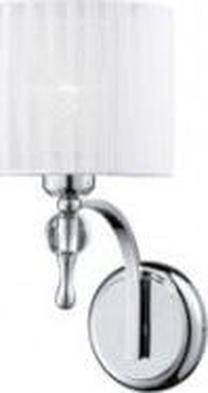 Lampa sienas AZzardo Impress 1976-1W, E27, 1 x 60 W, balta krās. / hroma krās.