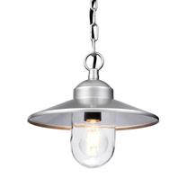 Lauko pakabinamas šviestuvas Elstead Lighting Klampenborg 1, 60W, E27, IP44, sidabro sp., 27.5 cm x 36 - 97.5 cm