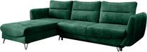 Kampinė sofa Silva Nube 35, tamsiai žalia sp., kairinė, 201 x 276 cm x 100 cm
