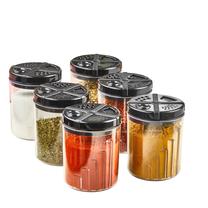 Garšvielu trauku komplekts Hermia ET-00115, caurspīdīga krās./melna krās., 300 ml, 7.5 cmx7.5 cm