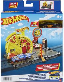 Автомобильная стоянка Mattel Hot Wheels City Speedy Pizza Pick Up HKX44, многоцветный