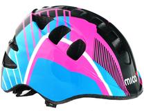 Dviratininkų šalmas vaikams Mico Plus, mėlyna sp./juoda sp./rožinė sp., 48-52 cm