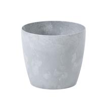 Puķu pods Lamela Magnolija, plastmasa, 15.5 cm x 15.5 cm, Ø 15.5 cm, gaiši pelēks krās.