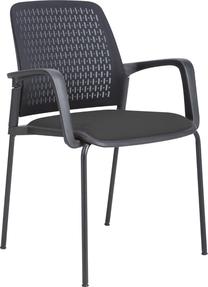 Lankytojų kėdė Home4you Fusion 21131, juoda sp., 55 cm x 60 cm x 84.5 cm