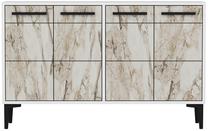 ТВ стол Kalune Design Stria, белый цв./бежевый цв., 120 см x 30 см x 75 см