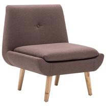 Krėslas VLX Fabric Upholstery, ruda sp., 66 cm x 73 cm x 77 cm