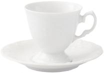 Puodelis su lėkštute Porcelana Krzysztof, balta sp., 0.2 l
