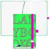 Piezīmju grāmatiņa Lanybook Notes Only, A6, zaļa krās./rozā krās.