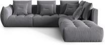 Modulinė sofa Micadoni Home Bloom Casino, grafito sp., dešininė, 316 x 310 cm x 95 cm
