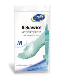 Cimdi gumija Stella, pieaugušajiem, gaiši zila krās., M
