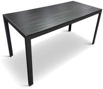 Lauko stalas Domoletti, juoda sp., 150 cm x 90 cm x 74 cm