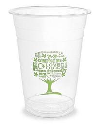 Vienkartiniai puodeliai Mixpack Vegware Green Tree PLA Cold Cups, 480 ml, 50 vnt.