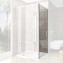 Dušas siena Ravak Pivot PPS-80, 80 cm x 190 cm, satīna krās./caurspīdīga krās./rūdītais