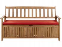 Lauko suoliukas Beliani Sovana, ruda sp./raudona sp., 160 cm x 60 cm x 91 cm
