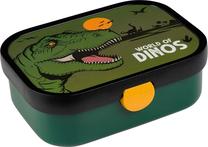 Контейнер для еды, со столовыми приборами Rosti Mepal Dino, 0.750 л, 18 см x 13 см, зеленый цв.
