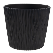 Gėlių vazonas, plastikinis, 22.5 cm x 22.5 cm, Ø 22.5 cm, ruda sp.