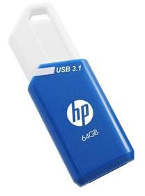 USB atmintinė HP HPFD755W-64, mėlyna sp./balta sp., 64 GB