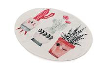 Kilimas Conceptum Hypnose Happy Cactus Oval DJT, įvairių spalvų, 90 cm x 60 cm
