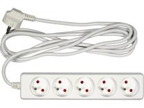 Buitinis ilgintuvas Vorel 72506, 3G1.0, 3 m, IP20, 5 lizdų, balta sp.
