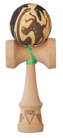 Кендама Krom Kendama X Mimoe Dino, коричневый цв.