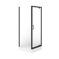 Душевая кабина Cersanit Brasco Pivot, квадратная, без поддона, 80 см x 80 см x 190 см, черный цв./прозрачный