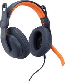 Laidinės ausinės Logitech Zone Learn, mėlyna sp./oranžinė sp.