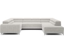 Modulinė sofa Louis Royal 01, balta sp., kairinė, 202 x 347 cm x 92 cm