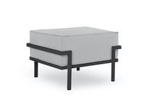 Lauko pufas Calme Jardin Cannes CAL_POUF_83_F2_CANNES2, antracito sp./pilka sp., 50 cm x 65 cm x 44 cm