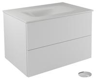 Vonios spintelė su praustuvu Besco Akya Classic, balta sp./chromo sp., 52.5 cm x 76 cm x 50.7 cm