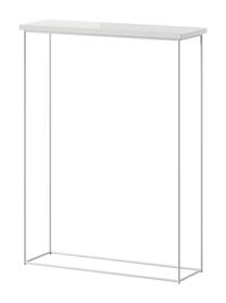 Konsoles galds ADRK Sili, balta krās., 60 cm x 20 cm x 80 cm