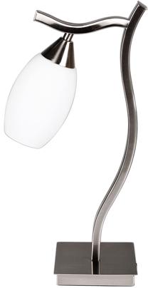 Galda stāvlampas Candellux Lighting Tulipan, E14, 40W, balta krās./hroma krās.