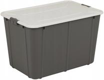 Kaanega hoiukarp, mänguasjade jaoks Branq Velur 123182, 60 l, tumehall v., 59 x 39 x 37 cm