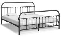 Lova dvigulė VLX Metal 284509, 180 x 200 cm, pilka sp., be čiužinio, su grotelėmis