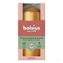 Свеча, цилиндрическая Bolsius, 33 час, золотой цв.