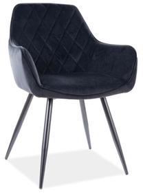 Baro kėdė Modern Linea Velvet, juoda sp. Prekė su pažeista pakuote.