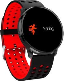 iWear M9 Apvalk Fitnesa išmanusis laikrodis su Full Touch 1.3'' IPS ekranu Kraujospūdžio & Širdies ritmo mat. / Soc. tinklams Juoda-Raudona