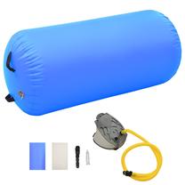 Treniruočių volelis VLX Inflatable Roll 92720, 120 cm, mėlyna sp.