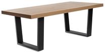 Stalas Homla Fane Basic, juoda sp./medžio sp., 120 cm x 60 cm x 45 cm
