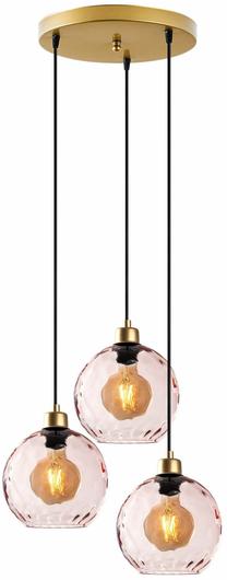 Valgusti lagi Opviq Benek 20-14333 521SHN3548, E27, 3 x 40 W, roosa v. / kuldne v., 20 x 20 cm