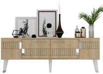TV galds Kalune Design Moda, ozola krās./sudraba krās., 35 cm x 150 cm x 53.2 cm