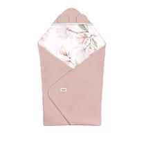 Bērnu sega-aploksne Lionelo Travel Swaddle, 90 x 90 cm, rozā krās./brūngans krās.