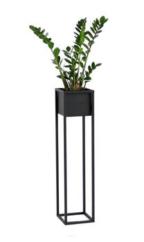 Стойка для цветов Cubo, 21 см x 21 см, 90 см, металл, черный цв.