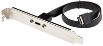Провод InLine Frontpanel 33446G USB Type-C, USB 3.1, 0.3 м, черный цв.
