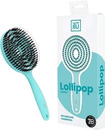 Matu ķemme Ilu Lollipop #Ocean, gaiši zila krās.