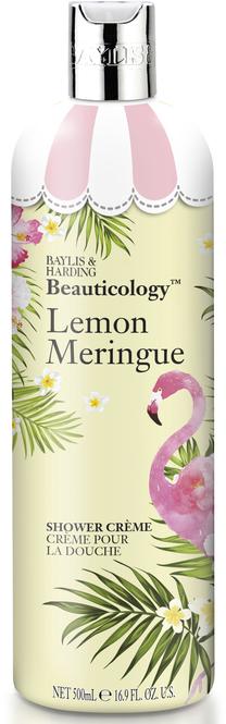 Kūno prausimosi želė Baylis & Harding Beauticology Flamingo Lemon Meringue, 500 ml