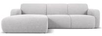 Kampinė sofa Micadoni Home Molino Boucle, šviesiai pilka sp., kairinė, 250 x 170 cm x 72 cm